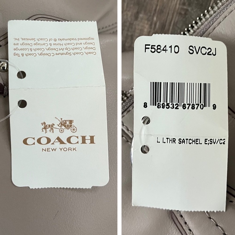 🌸SOLD🌸 🆕 Elegant COACH Collette Smooth Leather Satchel - Picture 2 of 15